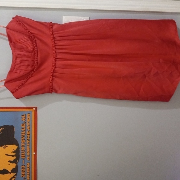 BCBG Dark Pink Watermelon Sateen Pleated Strapless Cocktail Dress NWT - Picture 5 of 14